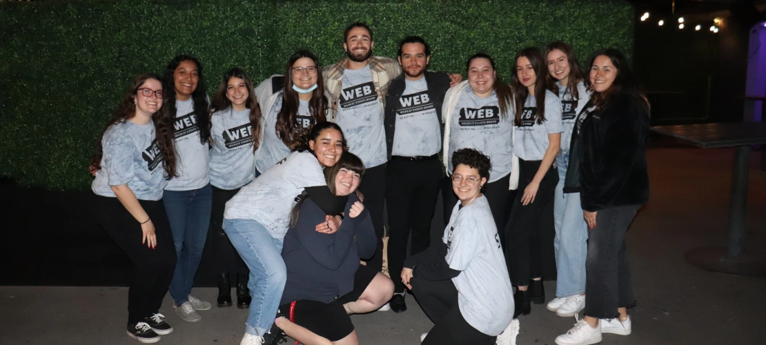 Group of students hugging