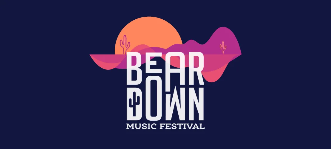 Bear Down Music Festival Navy Blue Banner