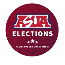 ASUA Elections Badge with the message- Your Student Government